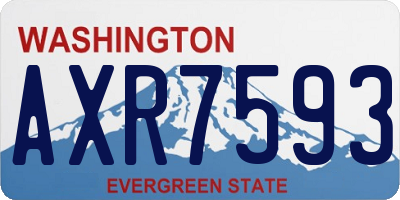 WA license plate AXR7593