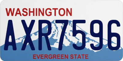 WA license plate AXR7596