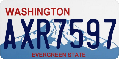 WA license plate AXR7597