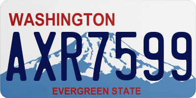 WA license plate AXR7599