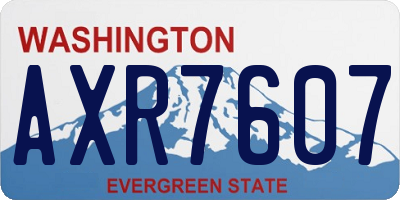 WA license plate AXR7607