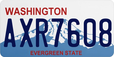 WA license plate AXR7608