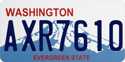 WA license plate AXR7610