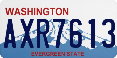 WA license plate AXR7613
