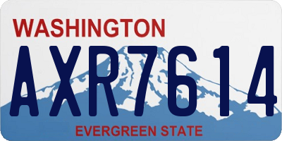 WA license plate AXR7614