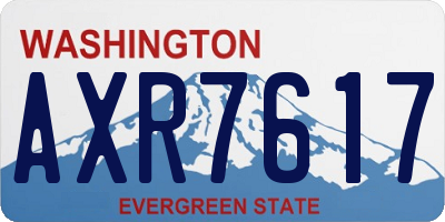 WA license plate AXR7617
