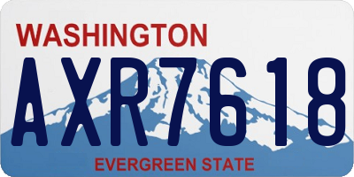 WA license plate AXR7618