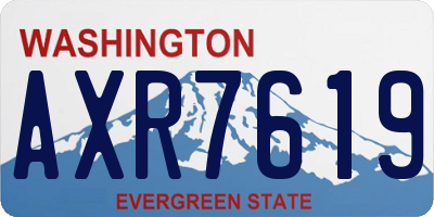 WA license plate AXR7619