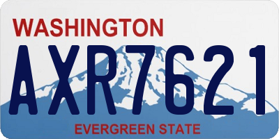 WA license plate AXR7621