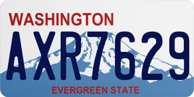 WA license plate AXR7629