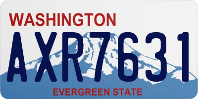 WA license plate AXR7631