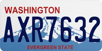 WA license plate AXR7632