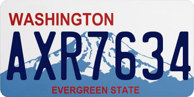 WA license plate AXR7634