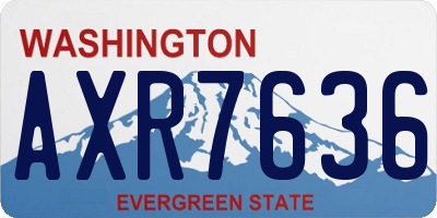 WA license plate AXR7636