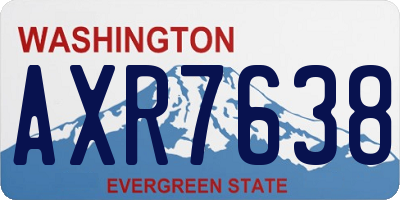 WA license plate AXR7638