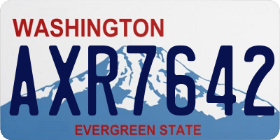 WA license plate AXR7642
