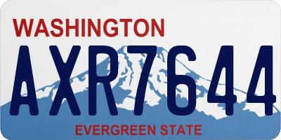 WA license plate AXR7644