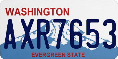WA license plate AXR7653