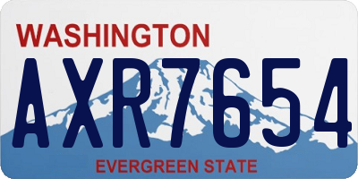 WA license plate AXR7654