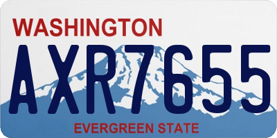 WA license plate AXR7655