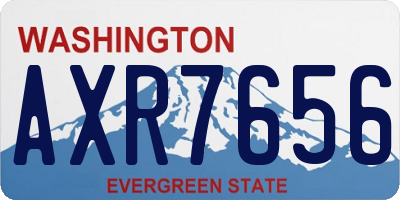 WA license plate AXR7656