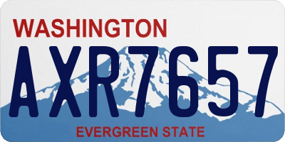 WA license plate AXR7657
