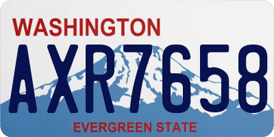 WA license plate AXR7658