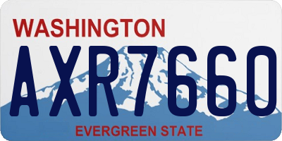 WA license plate AXR7660