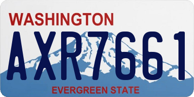WA license plate AXR7661