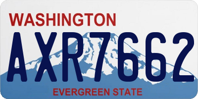 WA license plate AXR7662