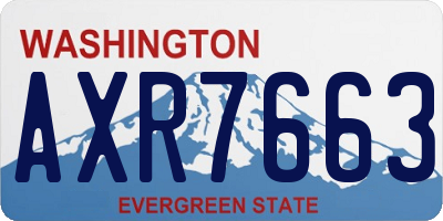 WA license plate AXR7663