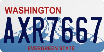WA license plate AXR7667