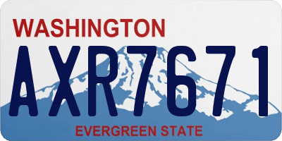 WA license plate AXR7671