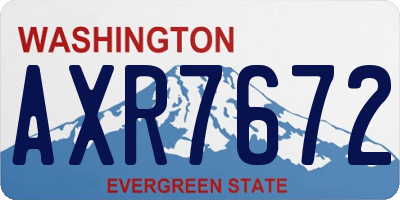 WA license plate AXR7672