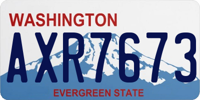 WA license plate AXR7673