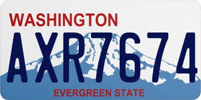 WA license plate AXR7674