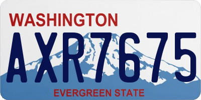 WA license plate AXR7675