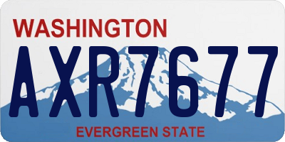WA license plate AXR7677