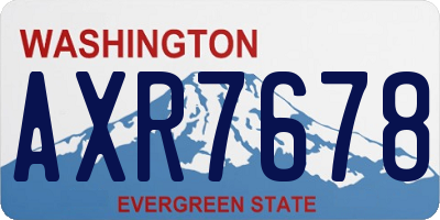 WA license plate AXR7678