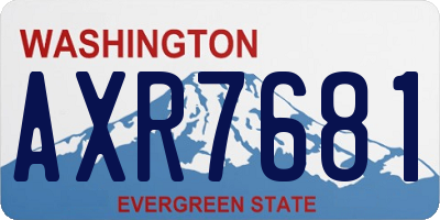 WA license plate AXR7681