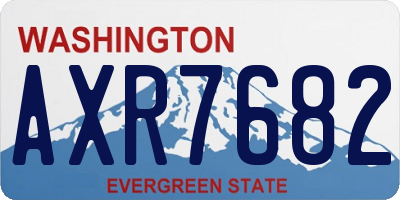 WA license plate AXR7682