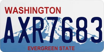 WA license plate AXR7683