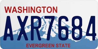 WA license plate AXR7684