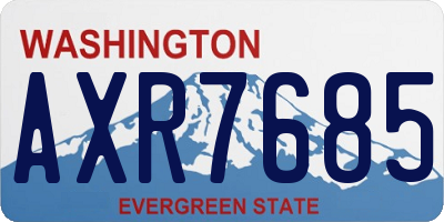 WA license plate AXR7685