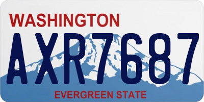 WA license plate AXR7687