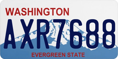 WA license plate AXR7688