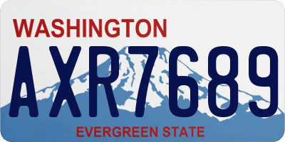 WA license plate AXR7689