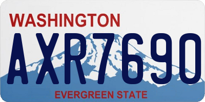 WA license plate AXR7690