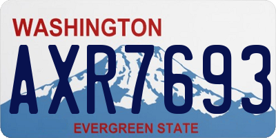 WA license plate AXR7693