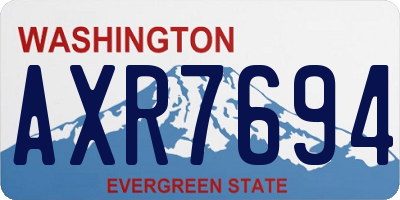 WA license plate AXR7694